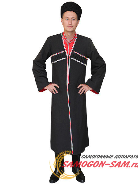 Казачья черкеска из черного габардина фото 1 — Samogon-sam.ru